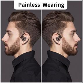 img 3 attached to 🎧 AMINY Bluetooth Headset: Wireless Earpiece | Android/iPhone/Smartphone/Laptop Compatible | 28 Hrs Playtime | V5.2 Bluetooth Earbuds with Noise Cancelling Mic