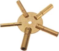 ⏰ brass blessing: premium 5 prong brass clock key for winding clocks, odd numbers, reliable performance, 1 piece (5023) логотип