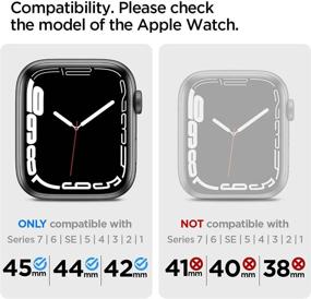 img 3 attached to 📱 Браслет Spigen Modern Fit для Apple Watch серии 7 (45 мм), серии 6/SE/5/4 (44 мм) и серии 3/2/1 (42 мм) - серебристый.