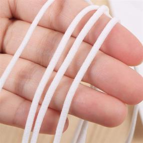 img 2 attached to 🧵 Braided Elastic Band: High Elasticity Knit Strap for DIY Sewing Crafts - 10 Yards, 1/8" Width