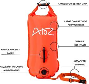 img 3 attached to 🏊 Stay Visible and Safe with AtoZ Create Swim Buoy - Swim Bubble Safety Float and Drybag