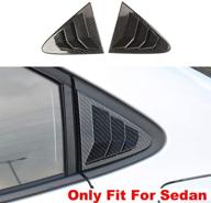 🚗 enhance your toyota corolla sedan with ruihe 2pc carbon fiber color rear quarter panel window side louvers vent - compatible with 2021, 2020, 2019 models! logo