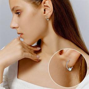 img 1 attached to ✨ Moonstone Hoop Earrings in 925 Sterling Silver | Round/Heart/Star Styles | Hypoallergenic & Sensitive Ear-Friendly | Moonstone Jewelry Gifts for Women, Girls, Teens