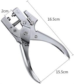 img 2 attached to 🔨 QLOUNI 3/16-inch Eyelet Hole Punch Pliers with 100 Eyelets Kit for Leather Fabric Belt Clothes Decorative Repair, Silvery