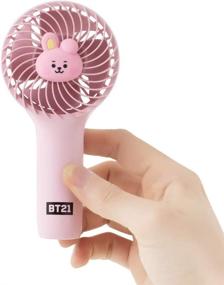 img 3 attached to 🐰 Stay Cool on the Go with BT21 Official Baby Mini Handheld Personal Portable Fan (Cooky)