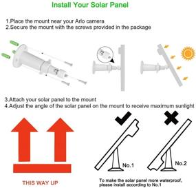 img 1 attached to Солнечная панель iTODOS с кабелем для зарядки длиной 11.8 футов и регулируемым креплением, совместима с камерой Arlo Essential Spotlight, только для серии Essential, не подходит для Arlo HD Pro Pro2 Pro3 (2 штуки, серебряный)