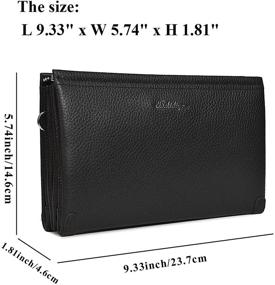 img 2 attached to 👜 Genuine Leather Handbags by BALIDIYA: Business Men's Accessories, Wallets, Card Cases & Money Organizers