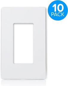img 2 attached to Enhance Your Home Décor with Maxxima 10 Pack 1 Gang Decorative Outlet Screwless Wall Plate in White - Standard Size (Pack of 10)