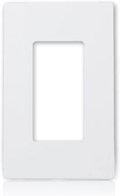 img 3 attached to Enhance Your Home Décor with Maxxima 10 Pack 1 Gang Decorative Outlet Screwless Wall Plate in White - Standard Size (Pack of 10)
