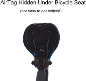 img 3 attached to 🚲 Waterproof Silicone Bike Mount Holder for AirTag - Hidden Under Seat, Zipper Pull Loop Attachment Case for Airtags, Easy Road/Mountain Bicycle/Motorcycle Reflector Attachment - Black