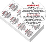 candle warning waterproof container stickers logo