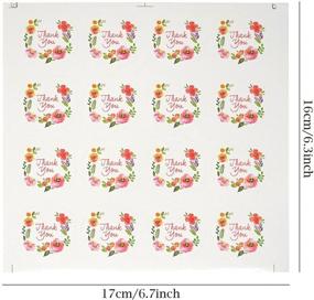 img 3 attached to 🌸 Honbay 20 Sheets 320pcs Thank You Floral Watercolor Round Sticker Labels - Self-Adhesive Seal Sticker for Wedding, Scrapbooking, Cookie Packaging, Gift Wrapping, Envelopes, and More