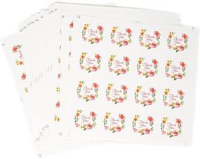 img 1 attached to 🌸 Honbay 20 Sheets 320pcs Thank You Floral Watercolor Round Sticker Labels - Self-Adhesive Seal Sticker for Wedding, Scrapbooking, Cookie Packaging, Gift Wrapping, Envelopes, and More