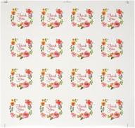 🌸 honbay 20 sheets 320pcs thank you floral watercolor round sticker labels - self-adhesive seal sticker for wedding, scrapbooking, cookie packaging, gift wrapping, envelopes, and more logo