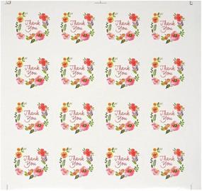 img 4 attached to 🌸 Honbay 20 Sheets 320pcs Thank You Floral Watercolor Round Sticker Labels - Self-Adhesive Seal Sticker for Wedding, Scrapbooking, Cookie Packaging, Gift Wrapping, Envelopes, and More