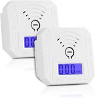 🔋 ul-compliant co detector with led display for home & office - battery powered (2pcs) logo
