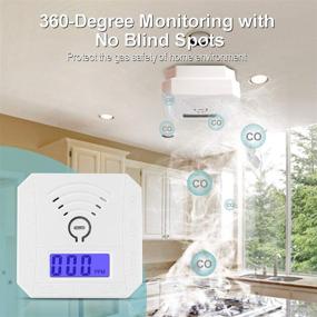 img 3 attached to 🔋 UL-Compliant CO Detector with LED Display for Home & Office - Battery Powered (2Pcs)