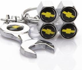 img 3 attached to Wrench Keychain Chrome Tire Valve Stem Caps for Chevy Chevrolet - Оптимизируйте свой поиск