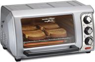 🍞 hamilton beach 31339 easy reach toaster oven: silver roll-top door for convenient access логотип