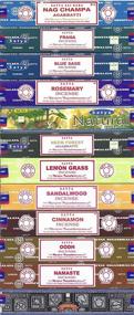 img 2 attached to Satya Bangalore (BNG) Incense Set of 12 - Nag Champa, Namaste, Super Hit, Neem Forest, Prana, Oodh, Sage, Cinnamon, Lemongrass, Rosemary, Natural Sandalwood - Variety Pack 05