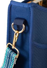 img 1 attached to 👜 Стильный фартук черный кроссбоди из неопрена: идеальные сумки и кошельки для женщин.