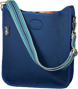 img 4 attached to 👜 Стильный фартук черный кроссбоди из неопрена: идеальные сумки и кошельки для женщин.