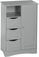 🗄️ riverridge ashland collection 1 door, 3 drawer, gray floor cabinet: stylish and functional storage solution logo