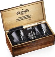 🥃 mixology whiskey stones gift set for men - perfect bourbon gifts for birthday or anniversary - pack of 2, 10 oz glasses with 6 stainless steel chilling bullets, coasters, tongs, cocktail cards & box logo