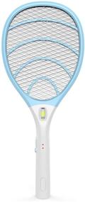 img 4 attached to Rechargeable Electric Bug Zapper Fly Swatter Racket - Powerful Handheld Wasp Mosquitoes Flies Insects Killer Racquet for Indoor & Outdoor Pest Control Bat - Eco-Friendly & Safe: 4000 Volt, Blue/Gray