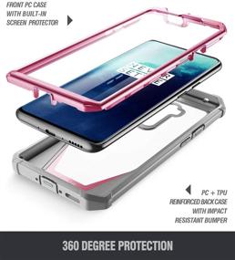 img 2 attached to 📱 Poetic Guardian Series OnePlus 7T Pro/7 Pro Case - Full-Body Hybrid Shockproof Bumper Cover with Built-in Screen Protector (Pink/Clear)