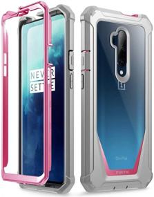 img 4 attached to 📱 Poetic Guardian Series OnePlus 7T Pro/7 Pro Case - Full-Body Hybrid Shockproof Bumper Cover with Built-in Screen Protector (Pink/Clear)