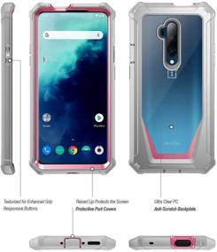 img 3 attached to 📱 Poetic Guardian Series OnePlus 7T Pro/7 Pro Case - Full-Body Hybrid Shockproof Bumper Cover with Built-in Screen Protector (Pink/Clear)