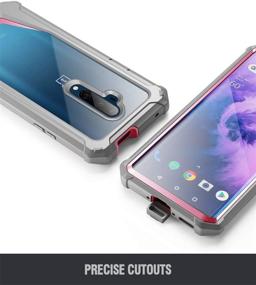 img 1 attached to 📱 Поэтическая серия кейсов для OnePlus 7T Pro / 7 Pro - гибридный ударопрочный чехол на всё тело с встроенным защитным экраном (розовый / прозрачный)