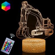 🚧 excavator 3d lights: remote control night light for boys, teens & kids - unique christmas and birthday gift idea from motor vehicles series логотип