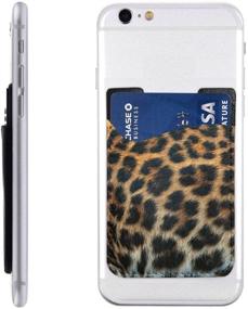 img 4 attached to Beautiful Leopard Skin Phone Card Holder