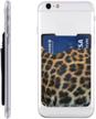 beautiful leopard skin phone card holder logo