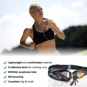 img 1 attached to 🏃 K.D.Weilong Running Belt - Running Fanny Pack for Women and Men - iPhone Holder - Phone Belt for iPhone X, 6, 7, 8 Plus, Samsung Galaxy - Money, Keys, and Cards Holder - Fanny Pack for Running, Gym, and Cycling