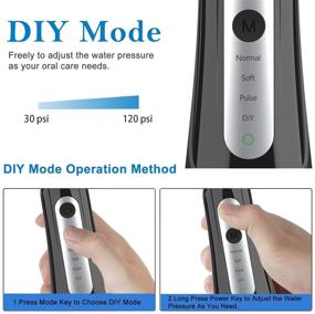 img 2 attached to 🌊 Cordless Water Flosser for Teeth Cleaning - Dental Oral Irrigator with DIY Mode, Rechargeable & Waterproof, Ideal for Braces, Bridges, Implants - Includes 4 Interchangeable Jet Tips