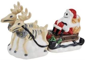 img 2 attached to 🎅 Multicolor Jack and Reindeer Ceramic Salt and Pepper Shaker Set by Westland Giftware - with Magnetic Feature