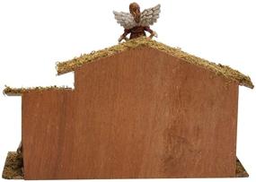 img 2 attached to 🎁 Premium Kurt Adler 12-Piece Nativity Set with Wooden Stable: A Symbolic Showcase of Elegance