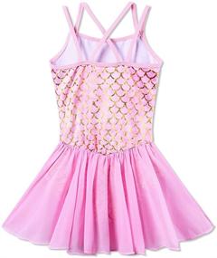 img 3 attached to ZNYUNE Girls Ballet Skirted Camisole Dress Leotard: The Perfect Outfit for Gymnastics, Ballet, and Dance Performances