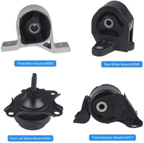 img 3 attached to 🚗 High-Quality JDMON Engine Motor Mounts: Compatible with Honda Civic 1.7L 2001-2005 (Set of 4 - A4511 A6588 A6591 A6595)