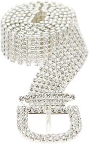 img 4 attached to 💎 Sparkling Glitterati Rhinestone Women's Belts from the SP Sophia Collection