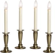 🕯️ 4-pack battery-operated brushed brass window candles логотип