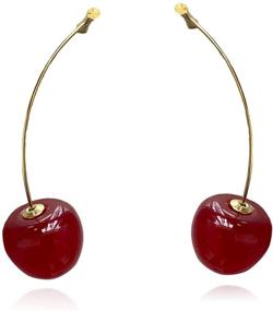 img 1 attached to KaFu Cherry Earrings Earring Jewelry