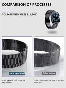 img 2 attached to 📱 Premium Solid Stainless Steel Wristband Replacement for Apple Watch SE Series 6/5/4/3/2/1 – Anwaut Compatible Bands 44mm 42mm 40mm 38mm for Men and Women