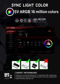 img 1 attached to 🌈 RGEEK ARGB PWM хаб - 10 портов 5V 3Pin ARGB + 8 портов 4Pin PWM + беспроводной пульт - Цветной хаб для управления скоростью вентилятора - RGB хаб в черном цвете.