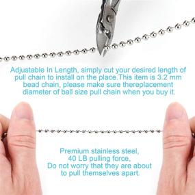 img 1 attached to Sturdy and Rustproof 16 Feet Ceiling Fan Pull Chain Extender with 24 PCS Connectors - Enhance Your Light Pull Chain Experience!