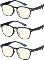 efe blue light blocking glasses 3 pack - blue light filter computer eyeglasses for women men logo