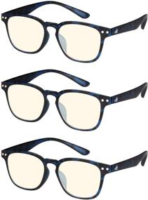 img 4 attached to EFE Blue Light Blocking Glasses 3 Pack - Blue Light Filter Computer Eyeglasses For Women Men